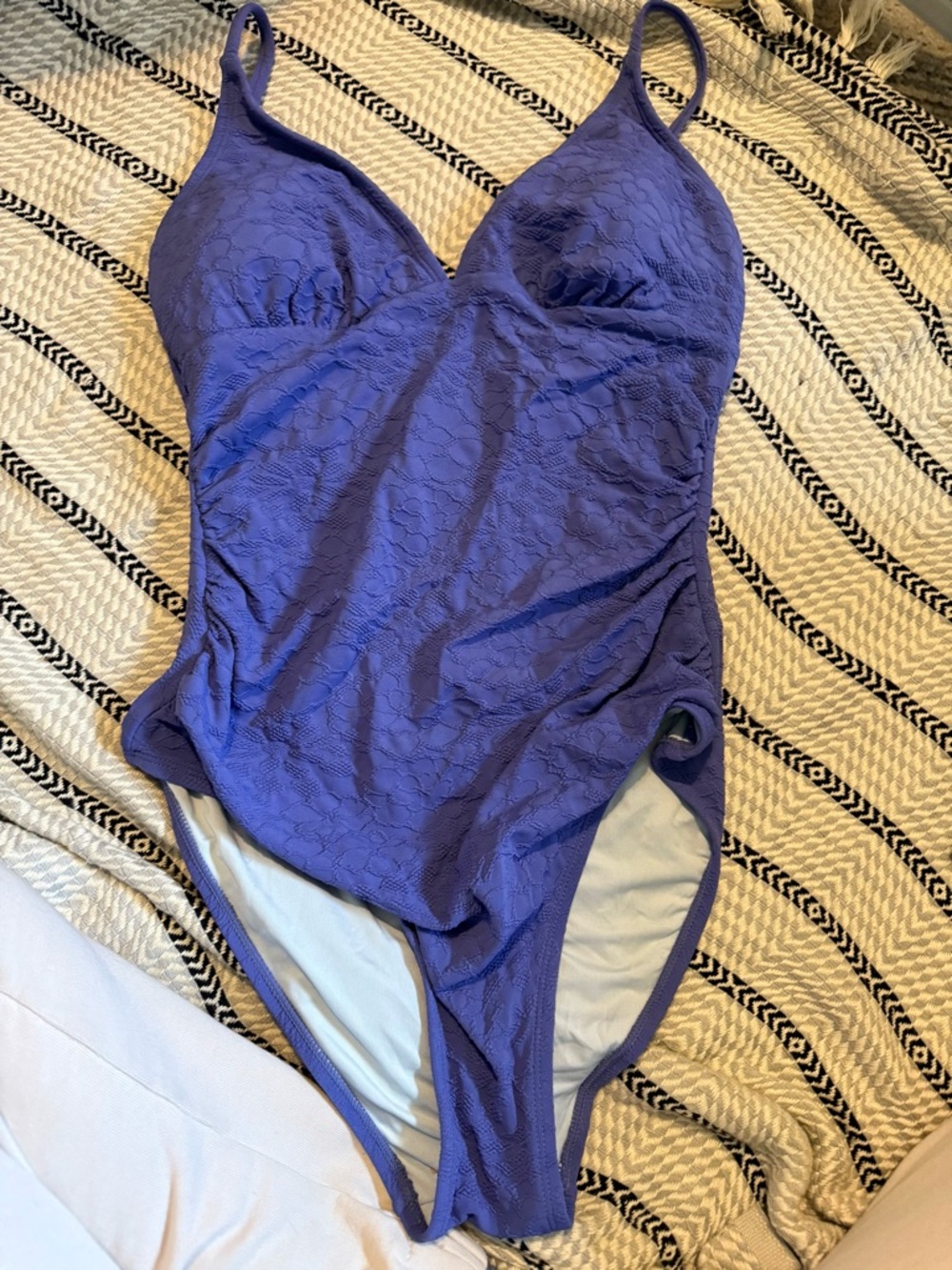 Cupshe Purple Textured One-Piece Swimsuit